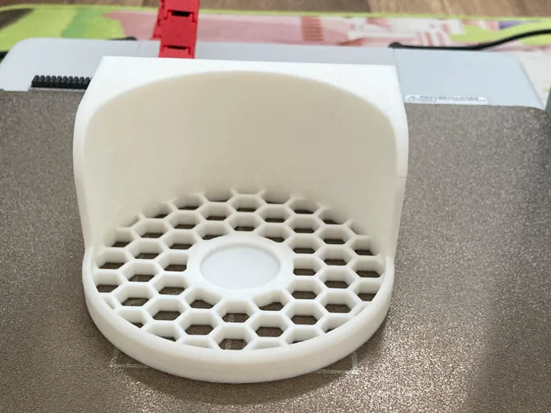 Magnetic holder for toilet brush container