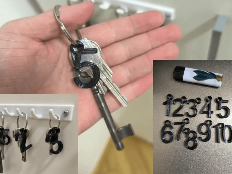 Keychain numbers 1 - 10 