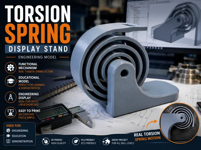 Torsion Spring & Display Stand | Engineering Model