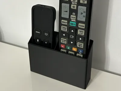 Apple TV and Samsung remote holder