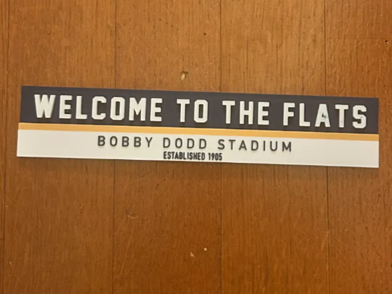 Welcome to The Flats – Bobby Dodd Stadium Sign