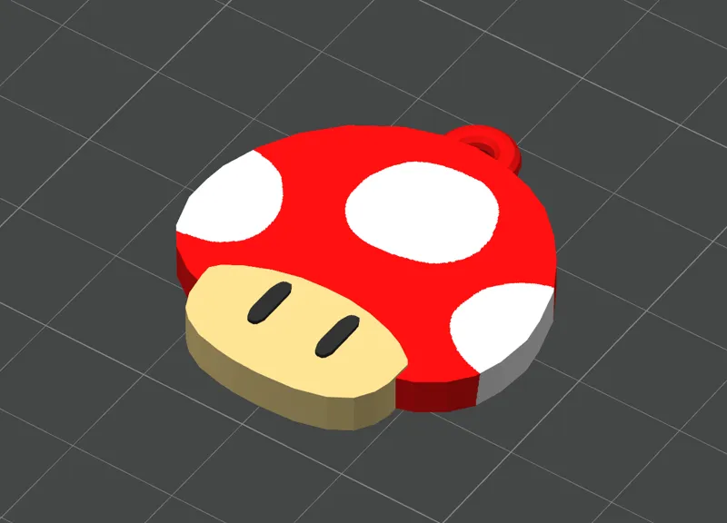 Super Mario Bros. Mushroom Keychain