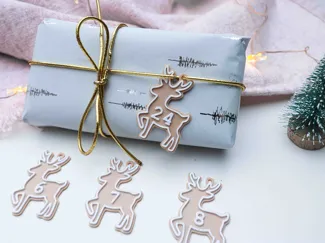 Rentier Adventskalender Anhänger 24 Stück