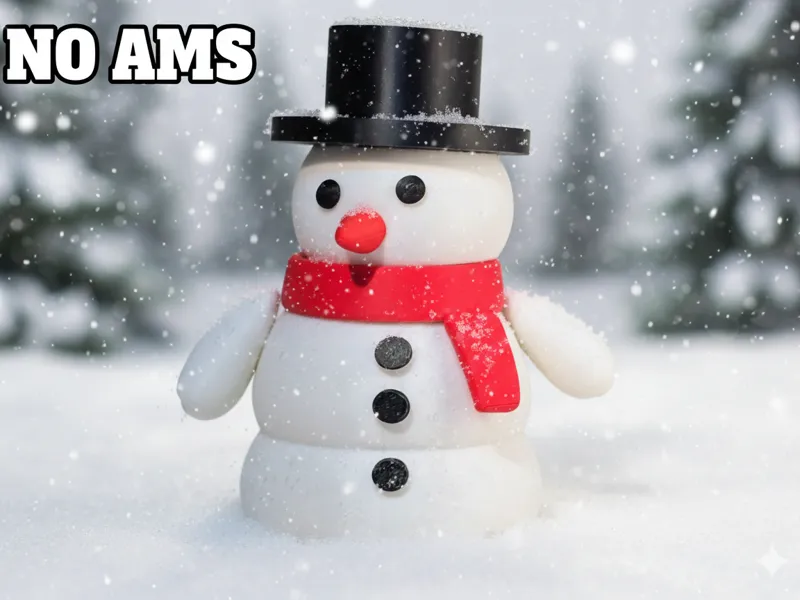 The Snowman — Clean, and Fast to Print! (NO AMS!)