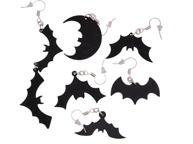 Halloween Earrings pt 8 - Bats 1