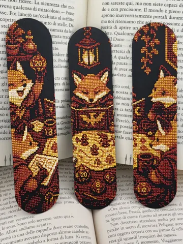 Accesorio de lectura: DND Bookmark Fox D20 Dice Book Marker RPG Book — vista de referencia 2