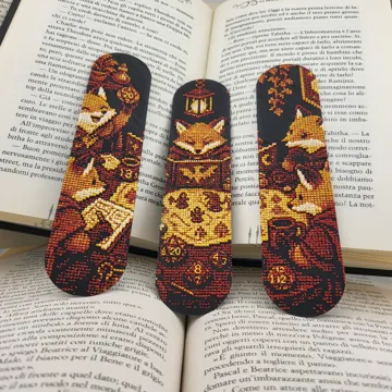 Accesorio de lectura: DND Bookmark Fox D20 Dice Book Marker RPG Book — vista de referencia 5
