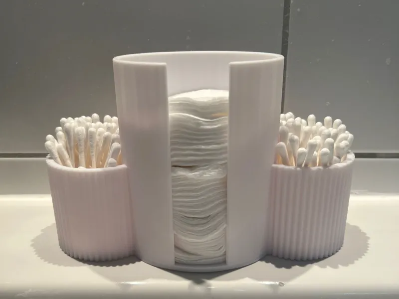 oval cotton pads organiser