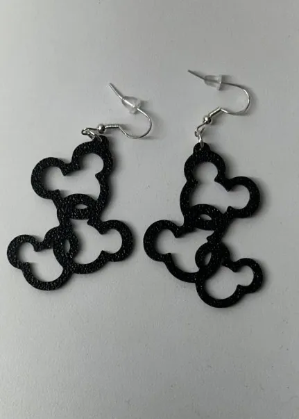 3 Mickey Mouse Dangle Earrings view 2