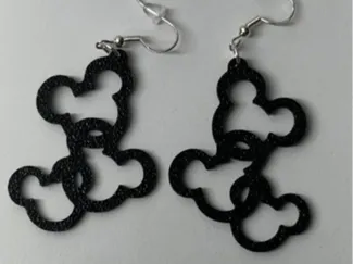 3 Mickey Mouse Dangle Earrings