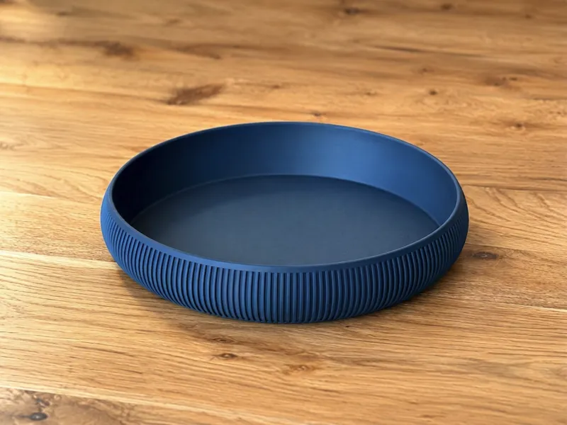 Moderne ovale Schale | Ribbed Catchall Organizer