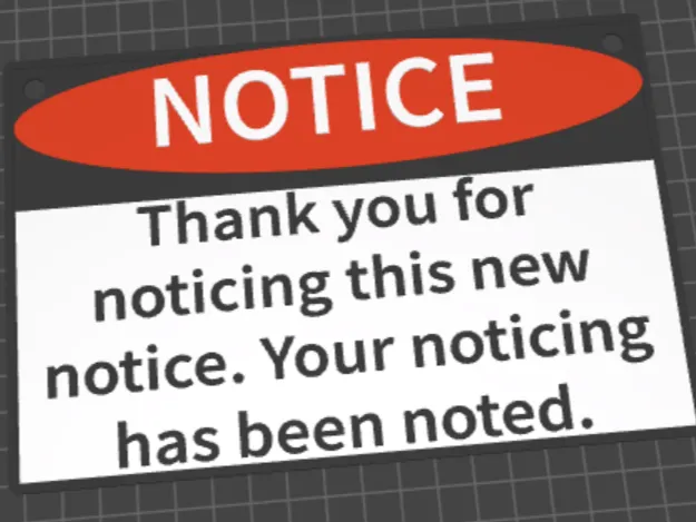 Notice, pun sign!