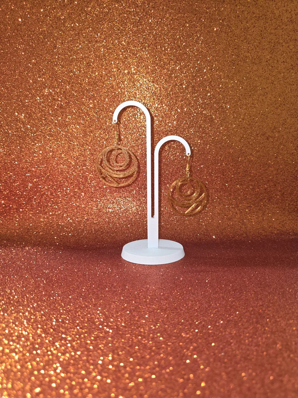 Geometric lines earrings view 3