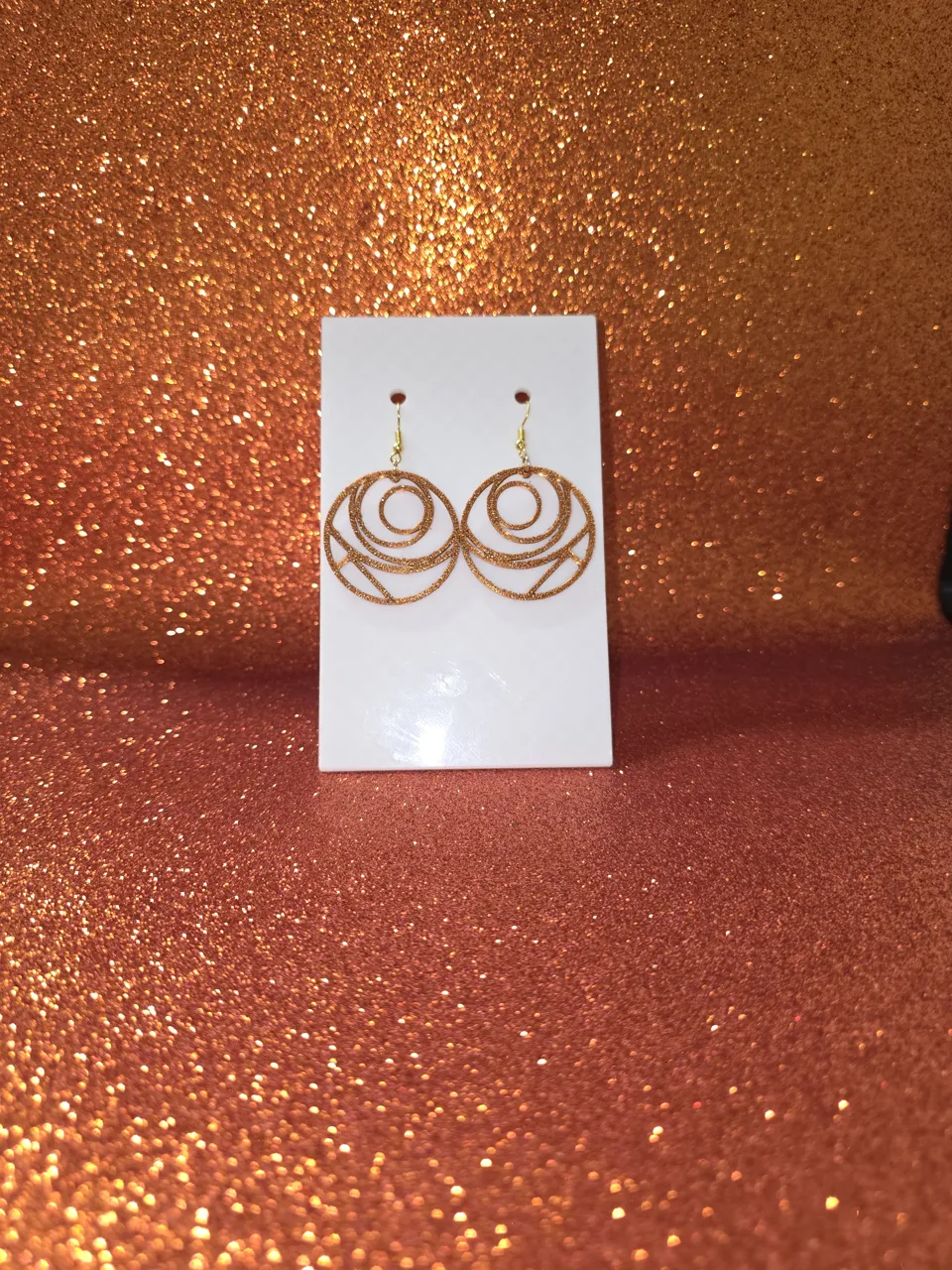 Geometric lines earrings view 2