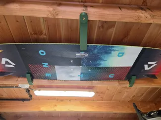 Kiteboard mount system for shed ceiling