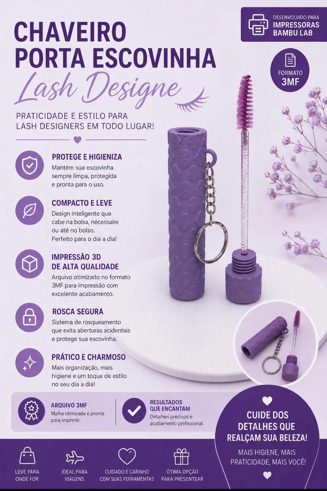 Brinde - Porta Escovinha - Lash Design view 2