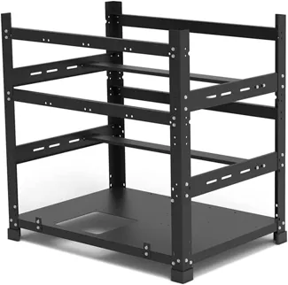 Stackable adapters for 12x GPU Openframe Mining Rig Frame