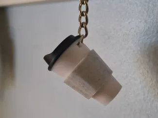Coffee cup keychain model