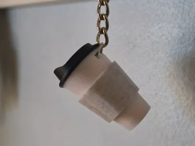 Coffee cup keychain model