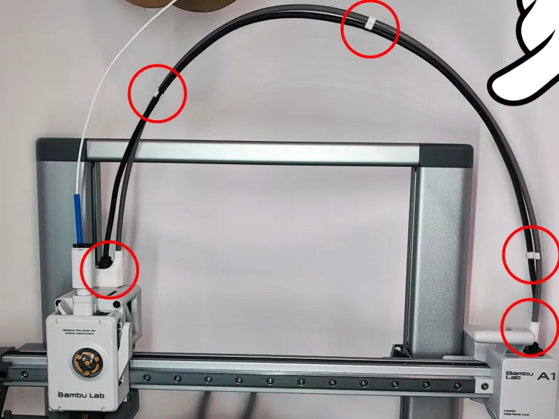 Cable guide for A1 and A1mini (Using ptfe :P)