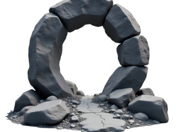 Arche et chemin rocheux modulable