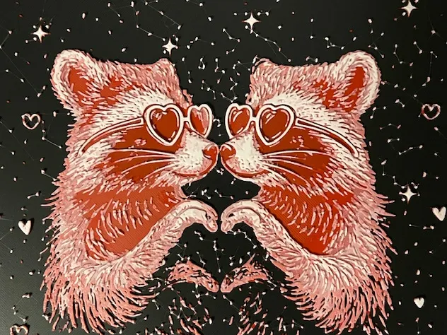 Valentine's Day Raccoons