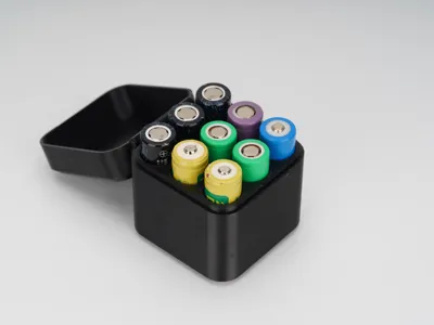Compact 18650 Lithium Battery Case 9-hole Storage Compact 18650 Battery Case