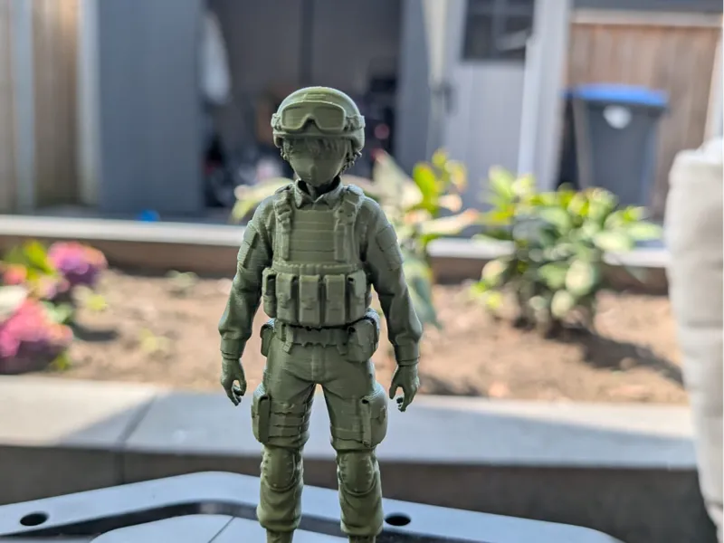 3D Printed Army Anime Guy