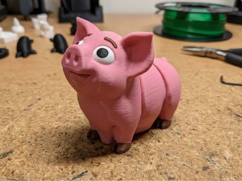 Cute Flexi Pig Figure