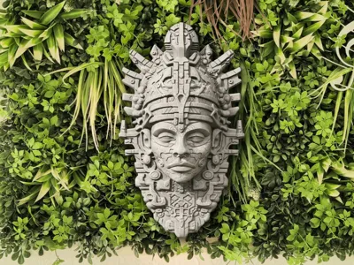 Kukulkan Guardian – Ancient Maya Wall Mask