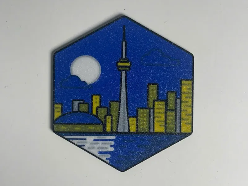 CN Tower Toronto Canada Coaster 4 Color Print