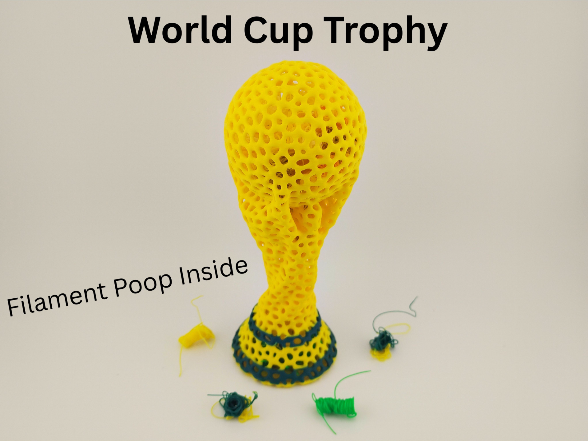 Voronoi World Cup Trophy (filament poop inside)