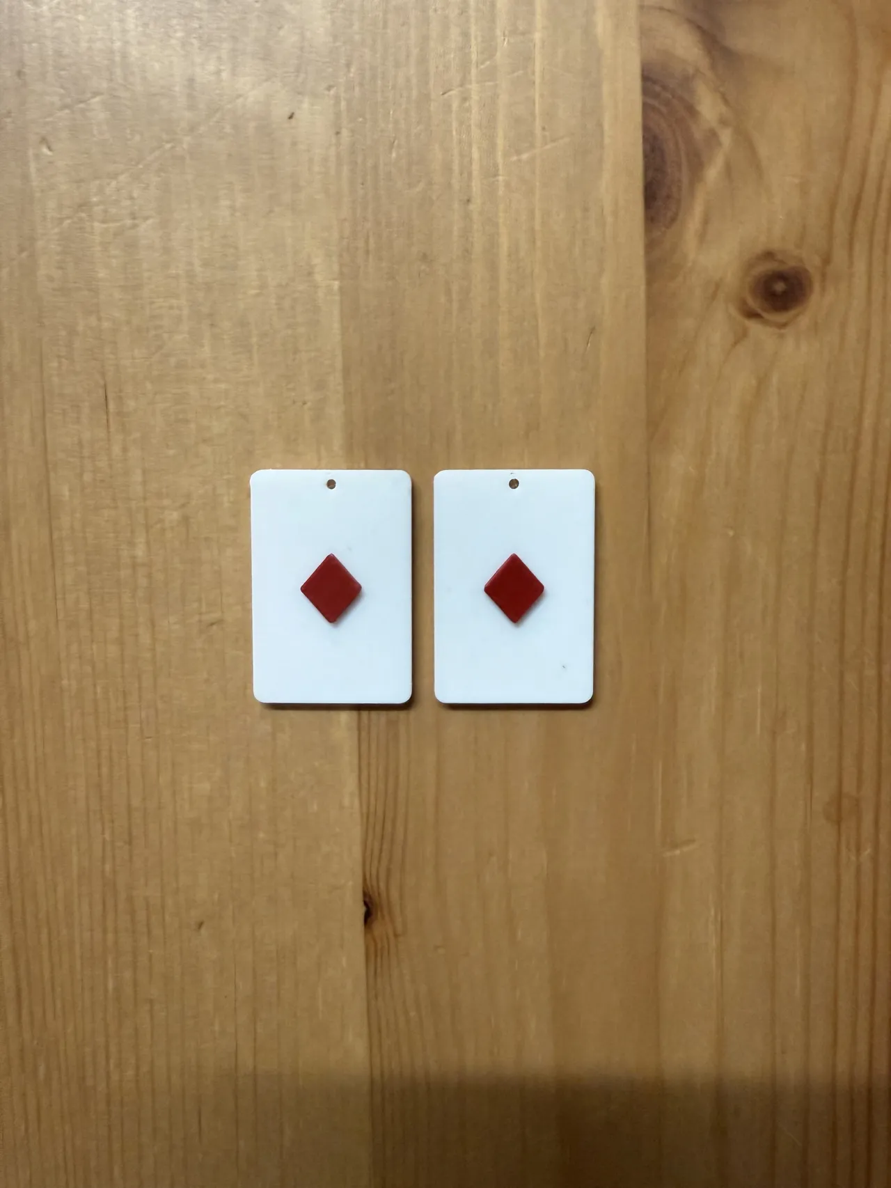 Dimond Playing Card Earrings view 2