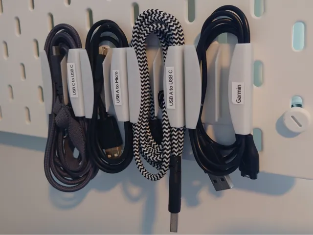 IKEA Skadis cable holder