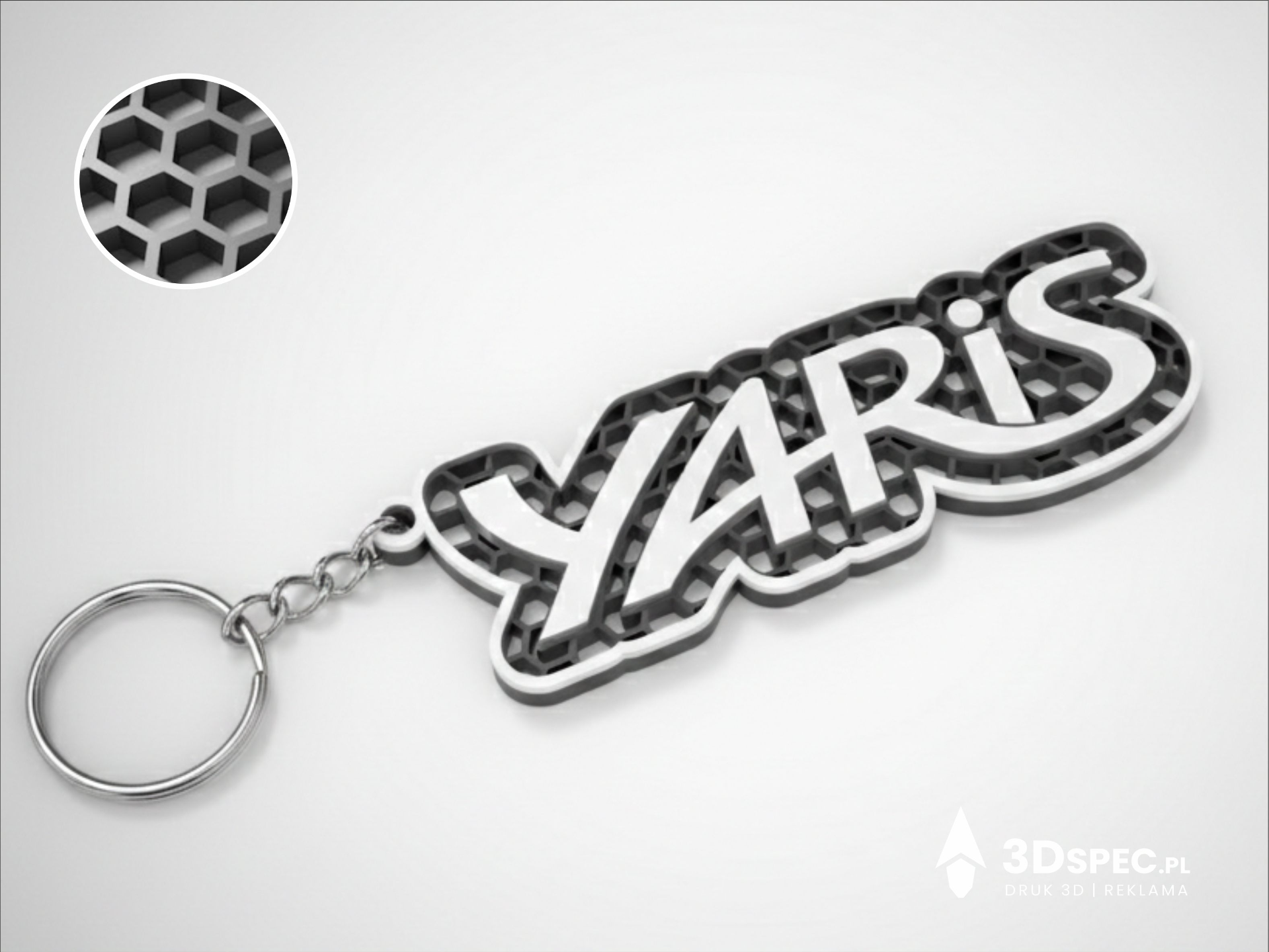 Yaris logo keychain