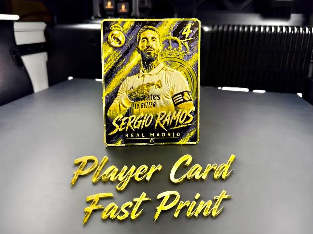 Modelo para impresión 3D: Sergio Ramos Legend Card. Referencia del modelo original.