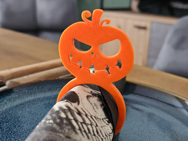 Serviettenring Dekoration Halloween Kürbis