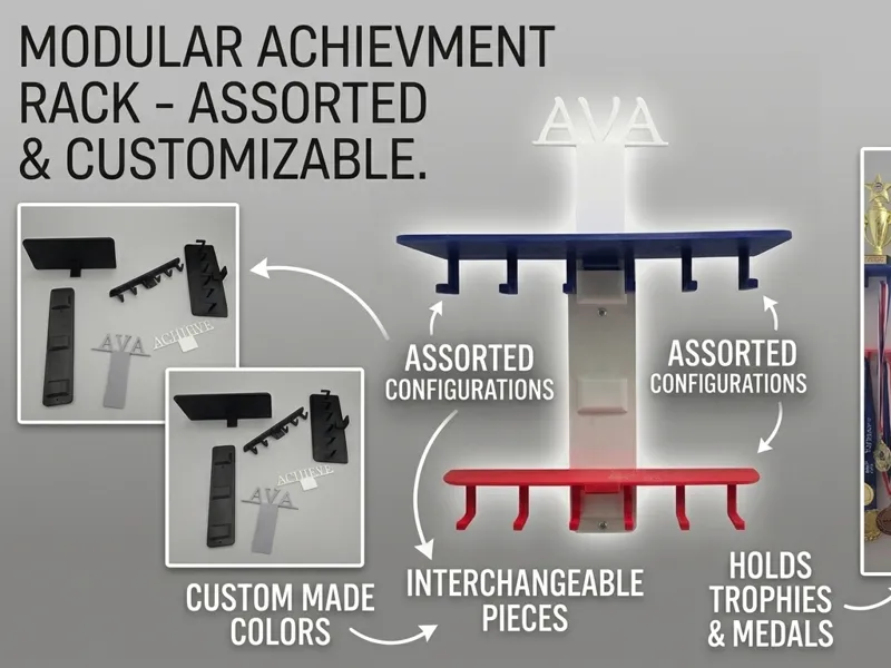 Modular Wall Rack Trophies & Award Medals