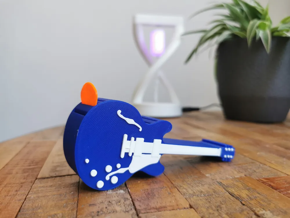 Guitar Pick Holders Small Guitars easy print by TomoDesigns MakerWorld