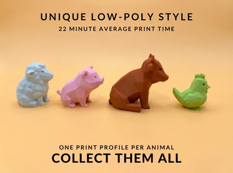 Cute Mini Farm Figurine & Keychain Pack view 2