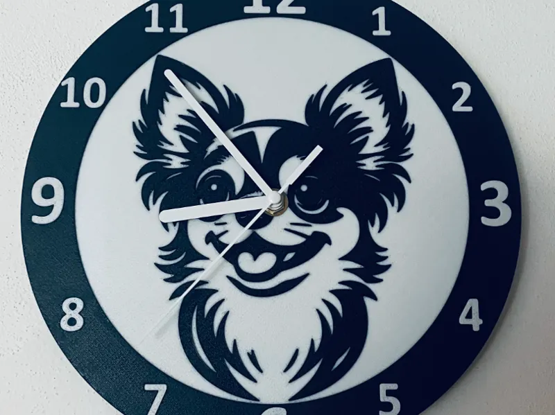 Chihuahua wall clock