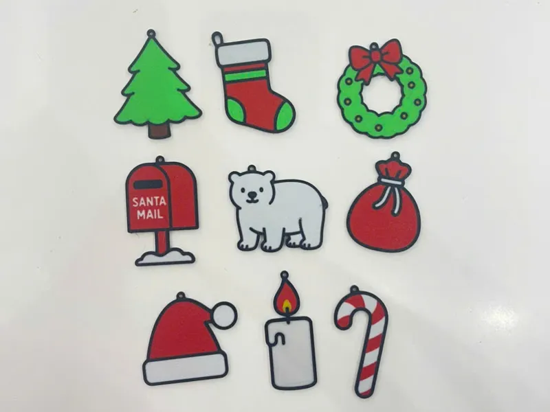 10 Simple Christmas Ornament (Keychains) - Set 1/3