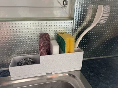 Sink organizer for cleaning supplies