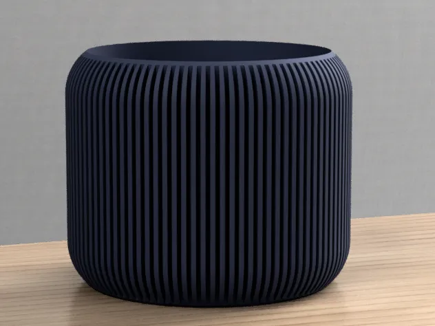 Modern ribbed Planter Plant Pot Vase 