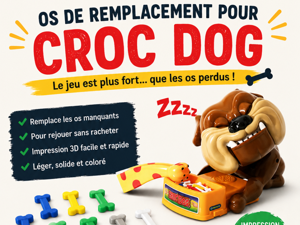 Kit d’os de remplacement pour Croc Dog