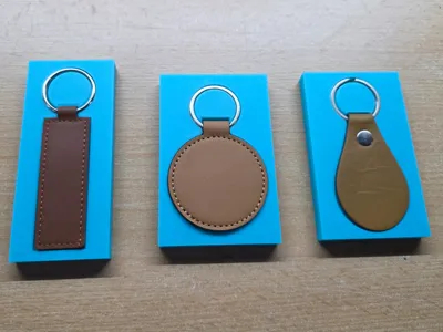 Leather Keychain Holder/Pendant Holder Laser Engraving