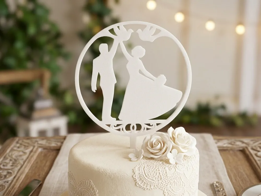 topper wedding cake - Free 3D Print Model - MakerWorld