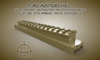Stinger 2 magazine cover with long tilted Picatinny rail /Magzin Cover m. geneigter Picatinnyschiene