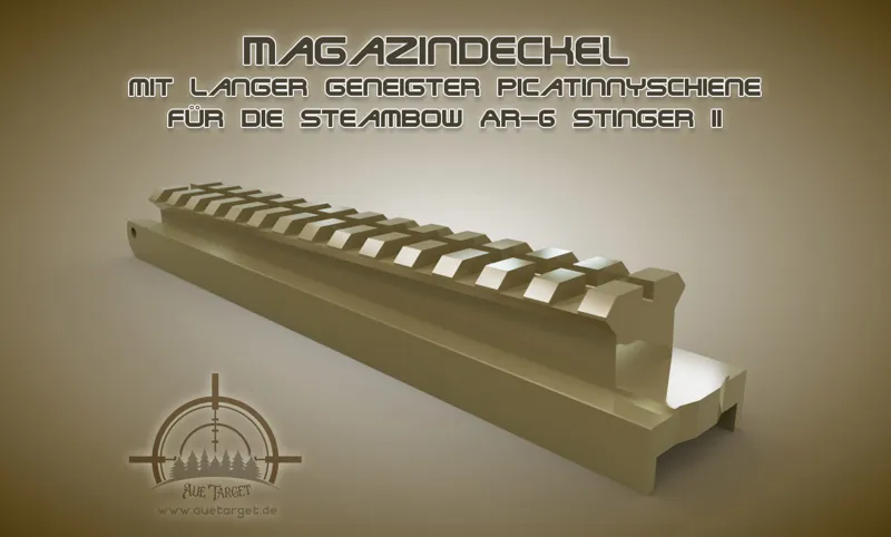 Stinger 2 magazine cover with long tilted Picatinny rail /Magzin Cover m. geneigter Picatinnyschiene