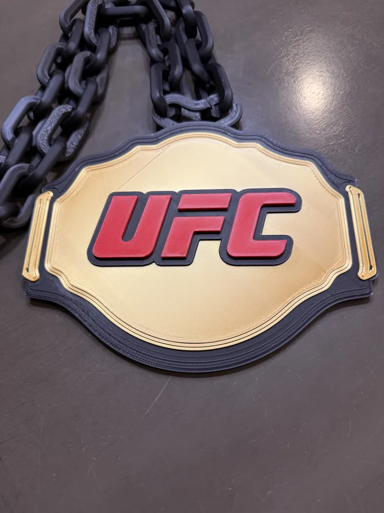 Ufc Rampage Chain UFC Championship Belt Hype Chain - Free 3D Print Model - MakerWorld